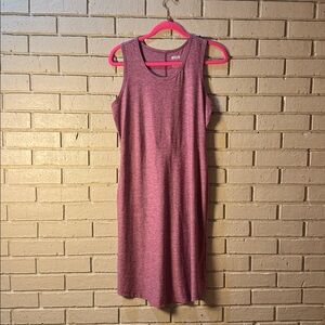 Duluth Trading Co Heathered Rose Sleeveless Midi Dress size Small